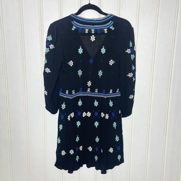 Free People Star Gazer Embroidered Tunic Dress Boho Dress XS 276 - Picture 4 of 10